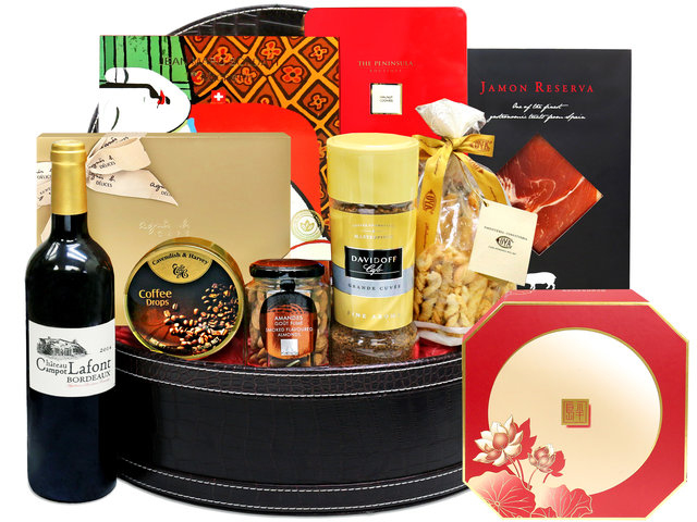 Mid-Autumn Gift Hamper - Mid Autumn Peninsula Moon Cake With Premium Pastry Fruit Hamper FH124 - MH0731A3 Photo