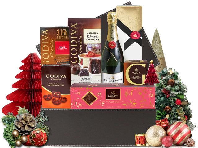 Wine n Food Hamper - Christmas Permium Godiva Gift hamper M10 - L76604904A Photo